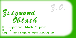 zsigmond oblath business card